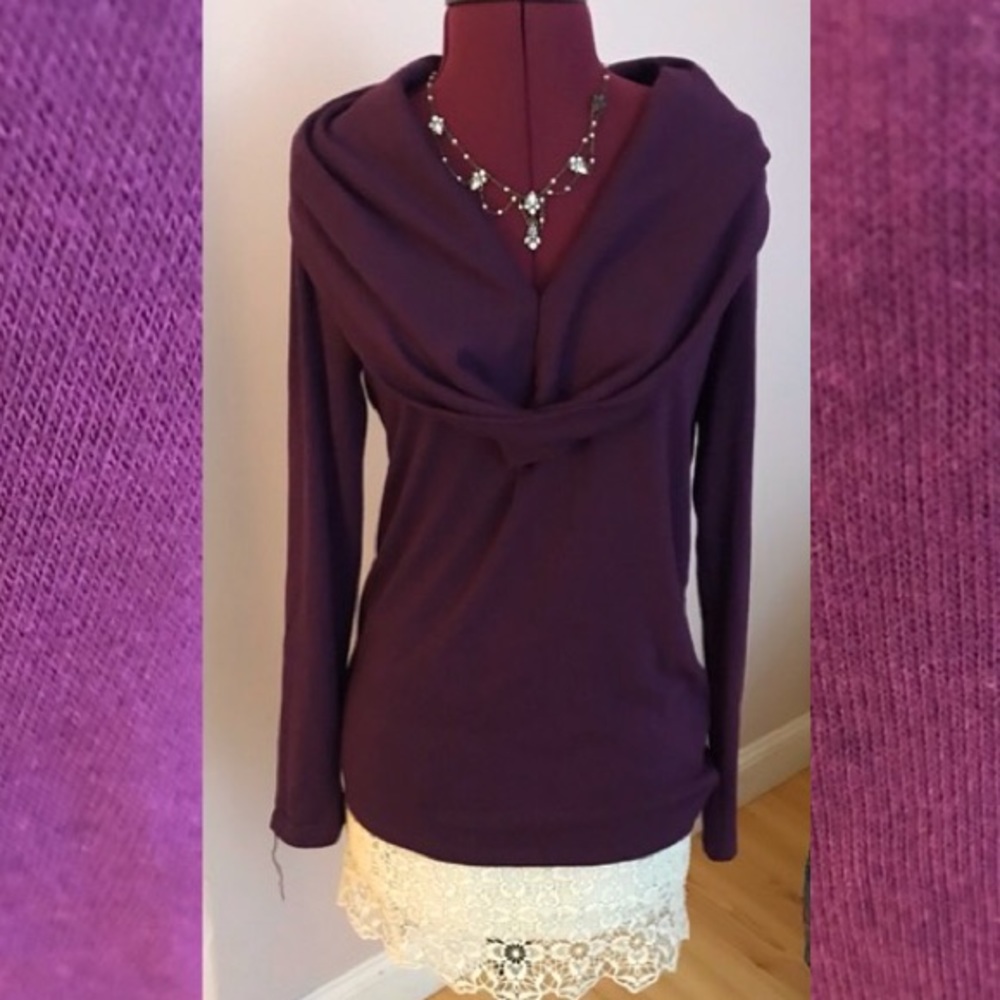 Lovely draped neck Ann Taylor sweater